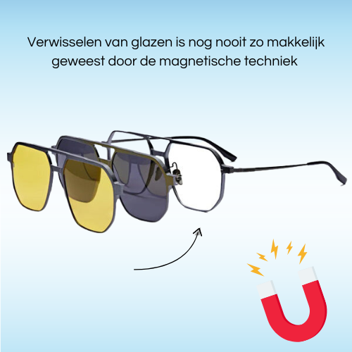 LuxeGlas™ - 3-in-1 Gepolariseerde Zonnebril | 50% KORTING