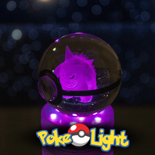 PokéLight™ - Kristallen pokéball met LED licht houder