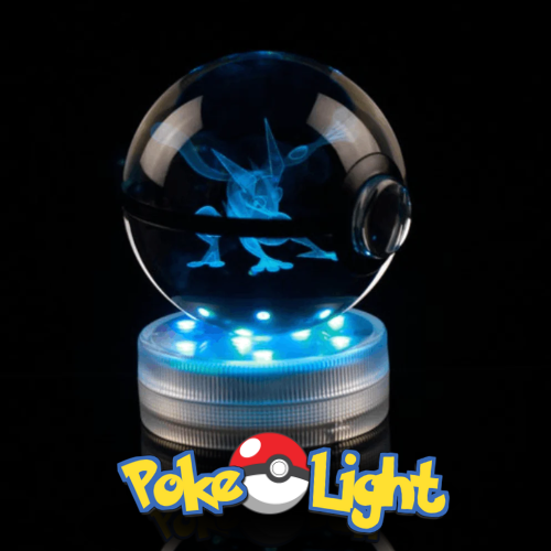 PokéLight™ - Kristallen pokéball met LED licht houder