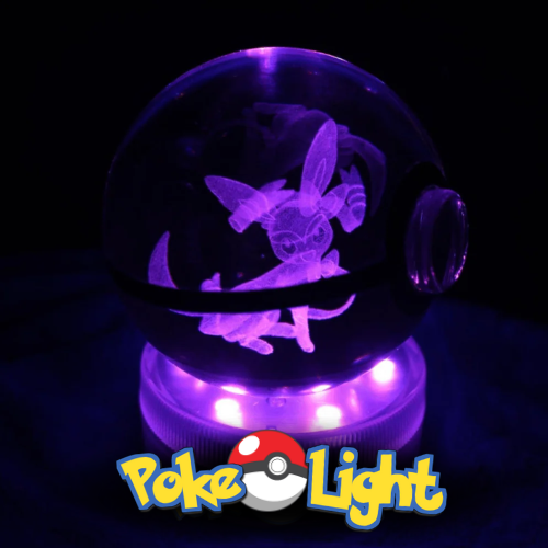 PokéLight™ - Kristallen pokéball met LED licht houder