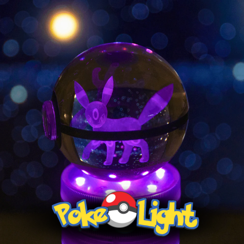 PokéLight™ - Kristallen pokéball met LED licht houder